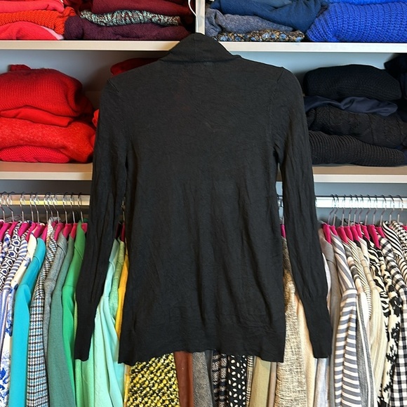 Merona black long sleeve open front cardigan size XS - Picture 3 of 3